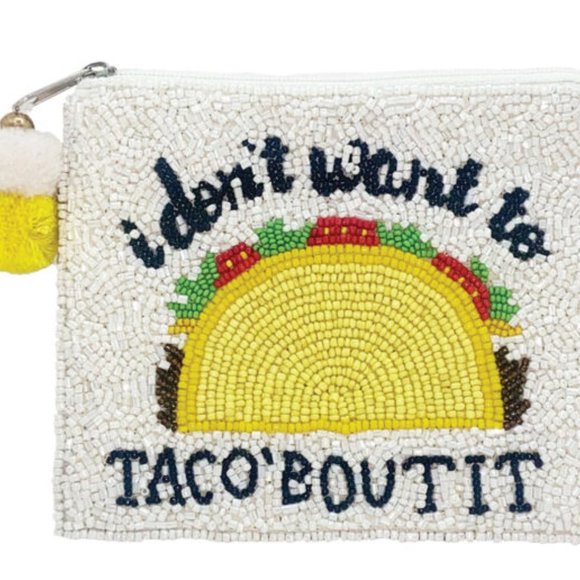 CABO MEXICO TACO THEME GIFT - NEW Earrings Money Pouch Spring Break - Picture 6 of 7